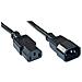 cavo prolunga alimentazione elettrica presa vde c13 a spina vde c14, nera, 1m - Foto miniatura 1