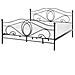 Letto Matrimoniale Design Moderno In Metallo Nero 180x200cm Lyra - Foto miniatura 26