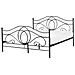 Letto Matrimoniale Design Moderno In Metallo Nero 180x200cm Lyra - Foto miniatura 16
