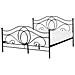 Letto Matrimoniale Design Moderno In Metallo Nero 180x200cm Lyra - Foto miniatura 1