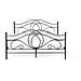 Letto Matrimoniale Design Moderno In Metallo Nero 180x200cm Lyra - Foto miniatura 4