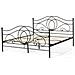 Letto Matrimoniale Design Moderno In Metallo Nero 180x200cm Lyra - Foto miniatura 24