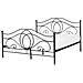 Letto Matrimoniale Design Moderno In Metallo Nero 180x200cm Lyra - Foto miniatura 15
