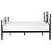 Letto Matrimoniale Design Moderno In Metallo Nero 180x200cm Lyra - Foto miniatura 12
