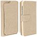 Custodia Smartphone 5,5 A 6,0"" Universale Portafoglio Porta-carte Beige - Foto miniatura 1