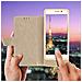 Custodia Smartphone 5,5 A 6,0"" Universale Portafoglio Porta-carte Beige - Foto miniatura 2