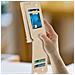 Custodia Smartphone 5,5 A 6,0"" Universale Portafoglio Porta-carte Beige - Foto miniatura 3