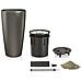 Vaso Fioriera Rondo 40 All-in-one Carbone Metallizzato 15743 - Foto miniatura 4