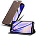 Cadorabo Custodia Compatibile Con Nokia 8 Sirocco In Bruno Caffè - Coperchio Protettiva Con Chiusura Magnetica, Funzione Stand E Tasca Per Le Carte - Foto miniatura 2
