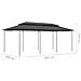 Gazebo 600x298x270 Cm Antracite - Foto miniatura 6