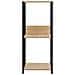 Libreria Piccola Dritta Nera Rovere 33,5x39,6x79,7 Multistrato - Foto miniatura 2