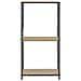 Libreria Piccola Dritta Nera Rovere 33,5x39,6x79,7 Multistrato - Foto miniatura 3
