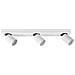 Faretti Moderni Bianco, Nero 3 Luci Con Alluminio, Paralume Bianco, Gu10 - Foto miniatura 1