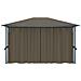 Gazebo Con Tenda 400x300 Cm Grigio Talpa In Alluminio - Foto miniatura 6