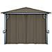 Gazebo Con Tenda 400x300 Cm Grigio Talpa In Alluminio - Foto miniatura 7