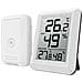 Igrometro Termometro Digitale Indoor Outdoor Umidit Meter Monitor Di Temperatura Con Sensori Wireless 328ft 100m Range C F Selezionabile 60s Auto Refresh Per Casa Ufficio Ecc Serra - Foto miniatura 1