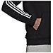 Felpa Da Uomo Con Cappuccio E Zip Essentials 3-stripes Nera Taglia S Codice Gk9051 - Foto miniatura 4