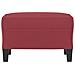 Poggiapiedi Rosso Vino 60x50x41 Cm In Similpelle - Foto miniatura 3