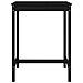 Tavolo Da Giardino Nero 82,5x82,5x110cm Legno Massello Di Pino - Foto miniatura 2
