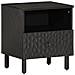 Comodini 2pz Neri 40x33x46 Cm In Legno Massello Di Mango - Foto miniatura 2