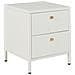 Comodino 2 Cassetti Kylea Metallo Bianco - Foto miniatura 2