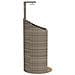 Doccia Esterno Grigia 100x100x241,5cm Polyrattan E Legno Acacia - Foto miniatura 5