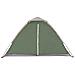 Tenda Da Campeggio A Cupola Per 4 Persone Verde Impermeabile - Foto miniatura 10
