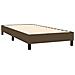 Letto A Molle Materasso E Led Marrone Scuro 100x200 Cm Tessuto - Foto miniatura 4