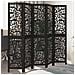 Divisorio Ambienti 5 Pannelli Nero Legno Massello Di Paulownia - Foto miniatura 1