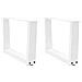 Gambe Per Tavolo Pranzo A V 2 Pz Bianco 50x(30-31,3)cm Acciaio - Foto miniatura 1