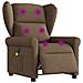 Poltrona Massaggiante Reclinabile Elettrica Marrone In Tessuto - Foto miniatura 1