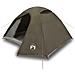Tenda da Campeggio a Cupola per 3 Persone Marrone Impermeabile - Foto miniatura 1