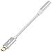 Adattatore Lightning Iphone Mfi Jack 3.5 Mm Nylon, Argento - Foto miniatura 3