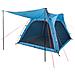 Tenda Campeggio 4 Persone Blu Rilascio Rapido Impermeabile - Foto miniatura 3