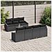 Set di Divani da Giardino 8 Pezzi con Cuscini Nero Polyrattan Acacia - Foto miniatura 3