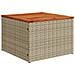 Set di Sofà da Giardino da 7 Pezzi con Cuscini Beige Polyrattan Acacia,  Sofà da Giardino a 2 Posti con Cuscini Beige Polyrattan - Foto miniatura 6