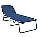 Lettino Prendisole Pieghevole Portable Blu 600D Oxford Fabric - Foto miniatura 1