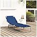 Lettino Prendisole Pieghevole Portable Blu 600D Oxford Fabric - Foto miniatura 3