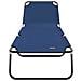 Lettino Prendisole Pieghevole Portable Blu 600D Oxford Fabric - Foto miniatura 4