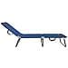 Lettino Prendisole Pieghevole Portable Blu 600D Oxford Fabric - Foto miniatura 5