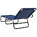 Lettino Prendisole Pieghevole Portable Blu 600D Oxford Fabric - Foto miniatura 6