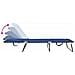 Lettino Prendisole Pieghevole Portable Blu 600D Oxford Fabric - Foto miniatura 9