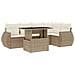 Set Divano da Giardino 6 pz con Cuscini Beige in Polyrattan - Foto miniatura 1