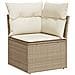 Set Divano da Giardino 6 pz con Cuscini Beige in Polyrattan - Foto miniatura 4