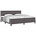 Letto a molle  con materasso Grigio 200x200 cm Similpelle, Testata semplice design grigio 200 cm Similpelle - Foto miniatura 1
