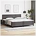 Letto a molle  con materasso Grigio 200x200 cm Similpelle, Testata semplice design grigio 200 cm Similpelle - Foto miniatura 2