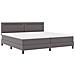 Letto a molle  con materasso Grigio 200x200 cm Similpelle, Testata semplice design grigio 200 cm Similpelle - Foto miniatura 3