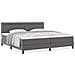 Letto a molle  con materasso Grigio 200x200 cm Similpelle, Testata semplice design grigio 200 cm Similpelle - Foto miniatura 4