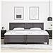 Letto a molle  con materasso Grigio 200x200 cm Similpelle, Testata semplice design grigio 200 cm Similpelle - Foto miniatura 5