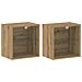 Mensola flottante 2 pcs Rovere artigianale 40x28.5x40 cm Legno ingegnerizzato - Foto miniatura 1